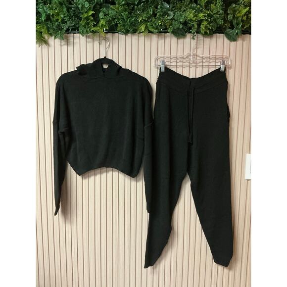 Nasty Gal Morning Meeting Knitted Hoodie + Jogger Lounge Set Women’s Size S - Picture 10 of 10